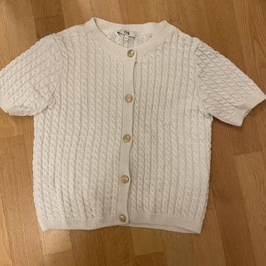 Cardigan a maniche corte bianco C&A XS