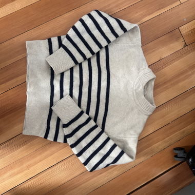 Pull en maille rayé pour femme de Petit Bateau