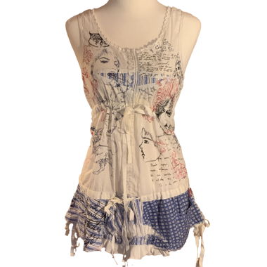 Desigual Rock/Top Ohne Ärmel, Coquette/Romantic