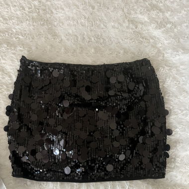 jupe noir à pailettes