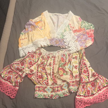 Boho-Blumen-Top XS/S
