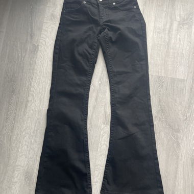 Pantaloni neri a vita bassa - 36