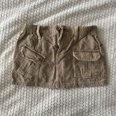 Urban Outfitters corduroy mini skirt in beige