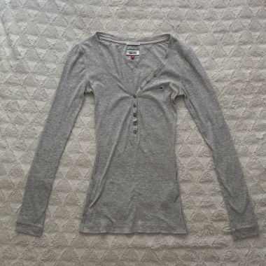 Camicia Henley vintage in denim Tommy Hilfiger