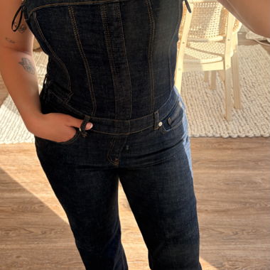 Tuta in jeans Bershka