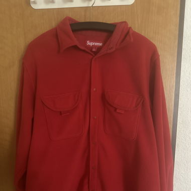 Red supreme polartec shirt