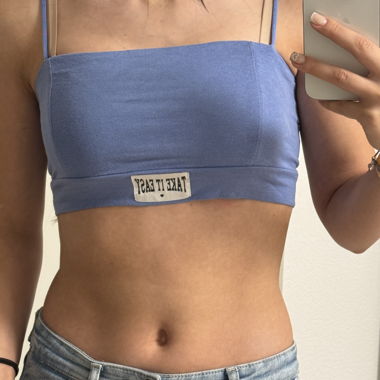 Top corto Tally Weijl blu – taglia S
