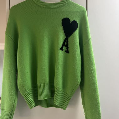 Ami Paris Light Green Sweater