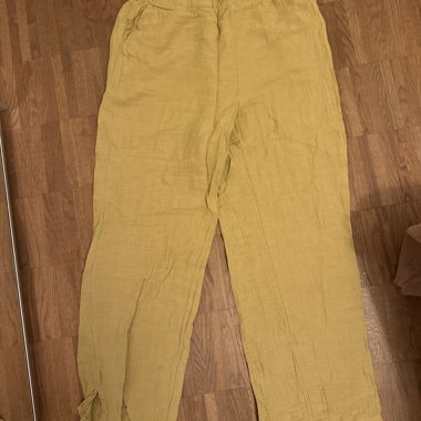Green Linen Pants