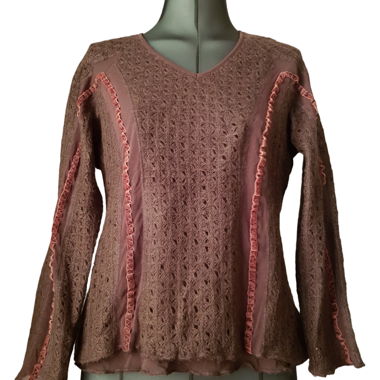Vintage Sweater Long Sleeve Evalinka Brown/Coffee 