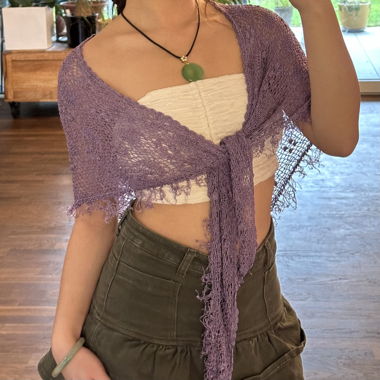 japanese vintage: muted purple scarf