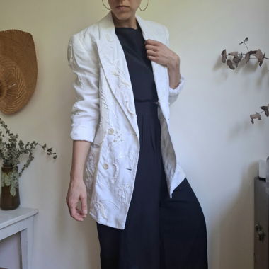 90s linnen blazer