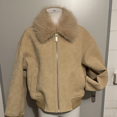 Veste en peau de mouton Guess avec col en fourrure