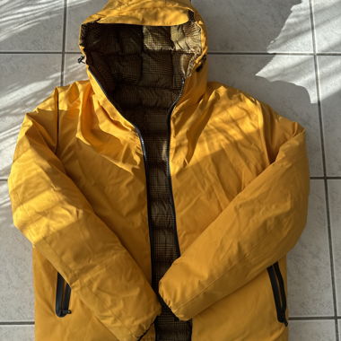 Yellow Lined Hooded Jacket