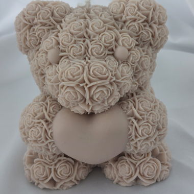XL Rosen Teddykerze 