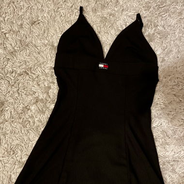 Tommy Hilfiger Jeans Kleid Schwarz Strech