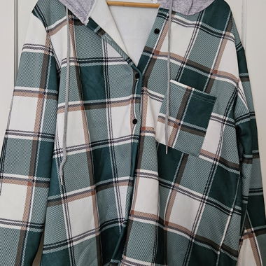Veste à capuche à carreaux taille M