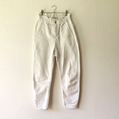 High waisted white zara pants