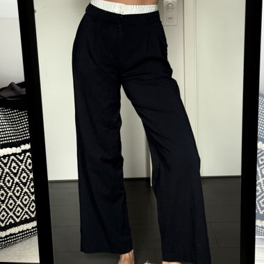 Pantalon marine taille haute