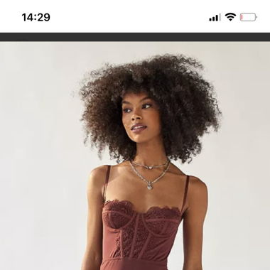Hyped Y2K Urban Outfitters Korsett-Dress hellbraun