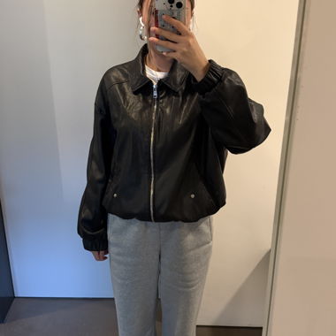Veste noire Bershka