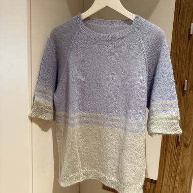 Strickpullover blau-grau