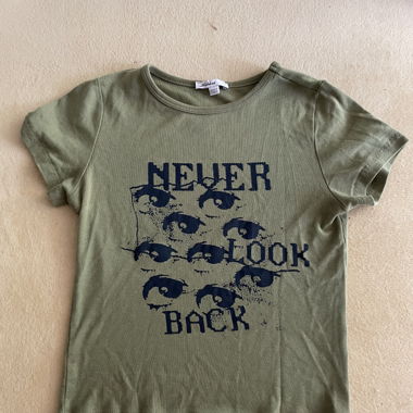 Printed T-Shirt Olivgrün 