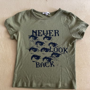 Printed T-Shirt Olivgrün 