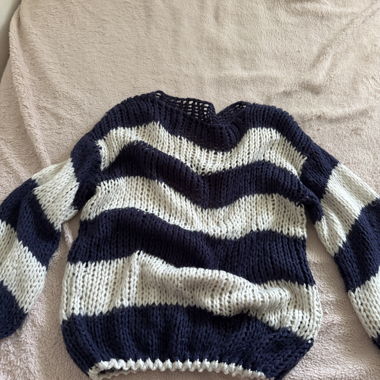 Pull en maille rayé