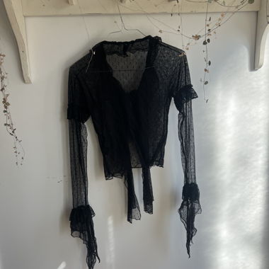 Blouse en mesh noire