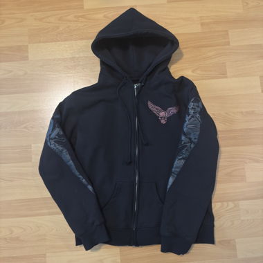 CH archived red skull sword zip hoodie