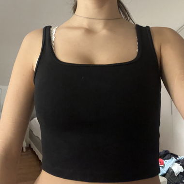 crop top basic nero