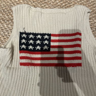 American Flag Knit Top