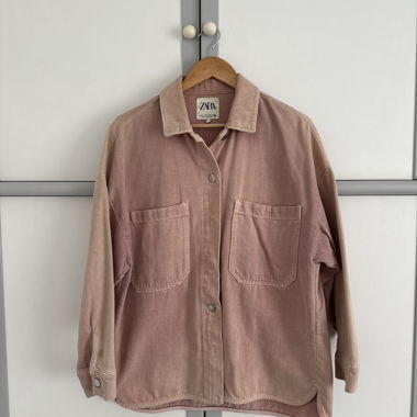Giacca di jeans rosa ZARA