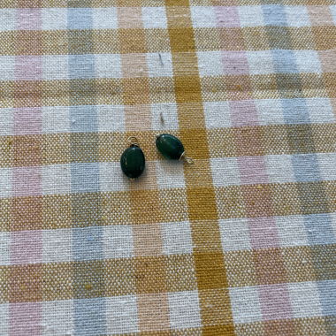 Oval green jewelry pendants