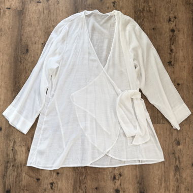 White Wrap Blouse/Cover Up by H&M