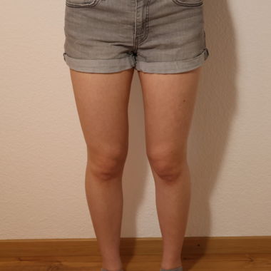 Short in jeans grigio