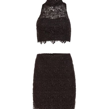 Completo nero in pizzo