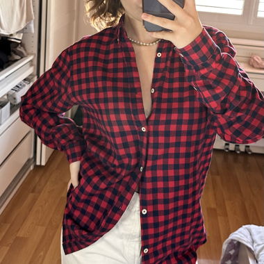 Chemise Zara rouge et noir, taille M