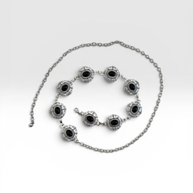 Ceinture à effet argentée