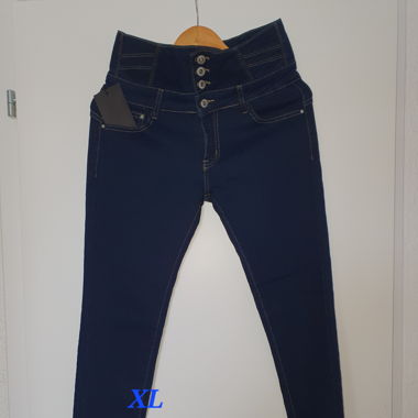 Jeans vita alta blu scuro XL nuovi