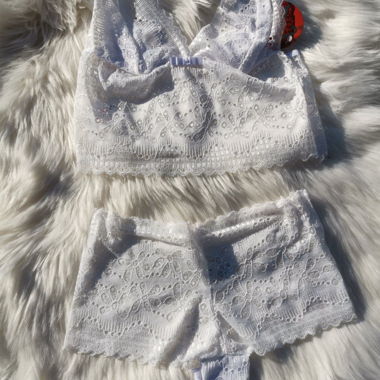 Lingerie - Ensemble Dentelle taille 38_ Blanc