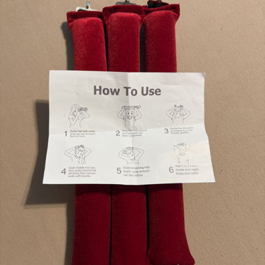 Set de bigoudis à boucles avec instructions