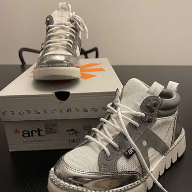 Schuhe The art company Weiss/Silber
