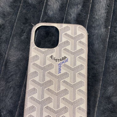 Goyard white phone case iPhone 15