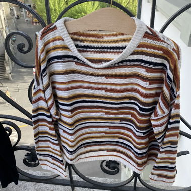 Pull en maille à rayures