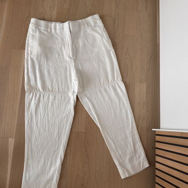 Pantaloni in lino bianchi Tagl. 44