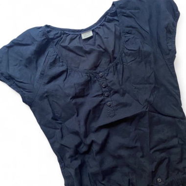 Abito Babydoll Esprit navy con maniche a sbuffo