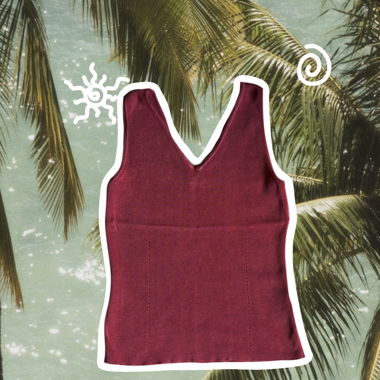 Top sans manches – col en V