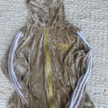 Sportliche Kapuzenjacke Velours
